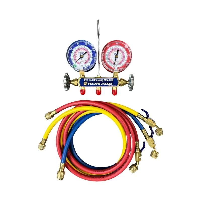 42201 Yellow Jacket Series 41 Manifold 3-1/8" Gauges